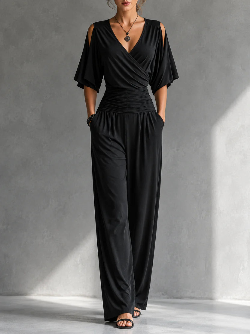 SELINE | Enterizo Elegante con Efecto Cruzado Estilo Palazzo 2026