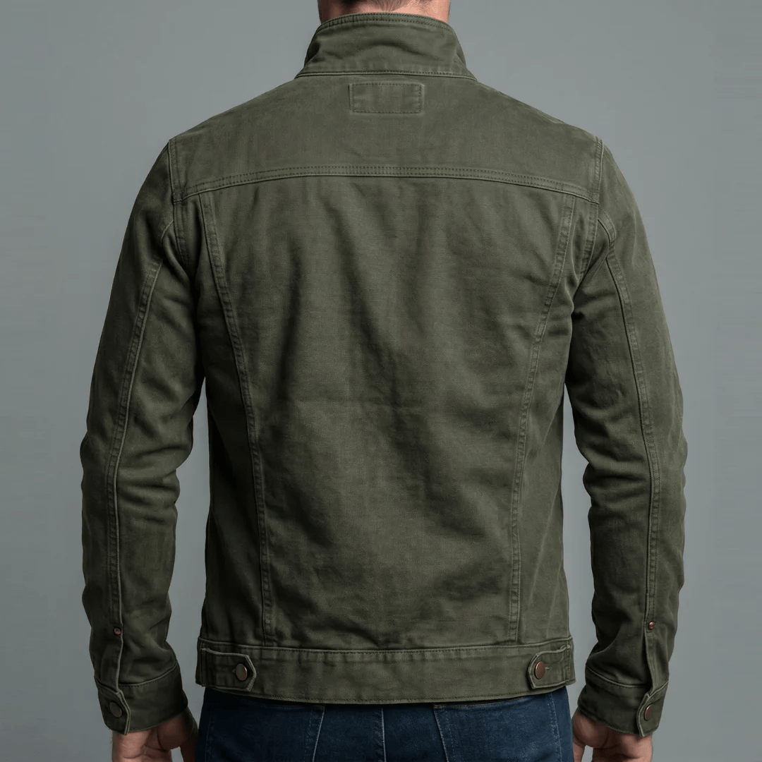 Chaqueta de Algodón Vintage con Cremallera