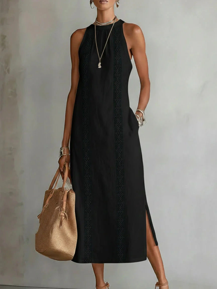 JIMENA | Vestido Vintage con Cuello Halter y Hombros Descubiertos 2026