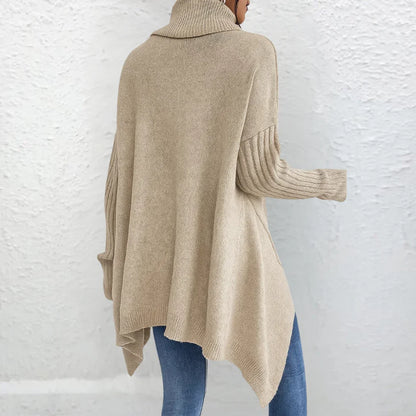 NOLEA High-Neck Loose Sweater – Timeless Elegance