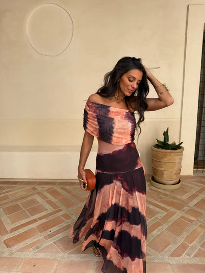 CASANDRA | Vestido Vintage de Hombros Descubiertos