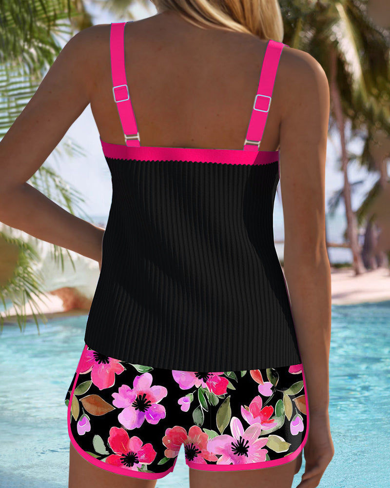 Valeria - Tankini élégant avec short floral