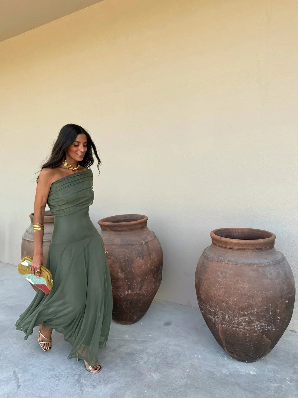 CASANDRA | Vestido Vintage de Hombros Descubiertos