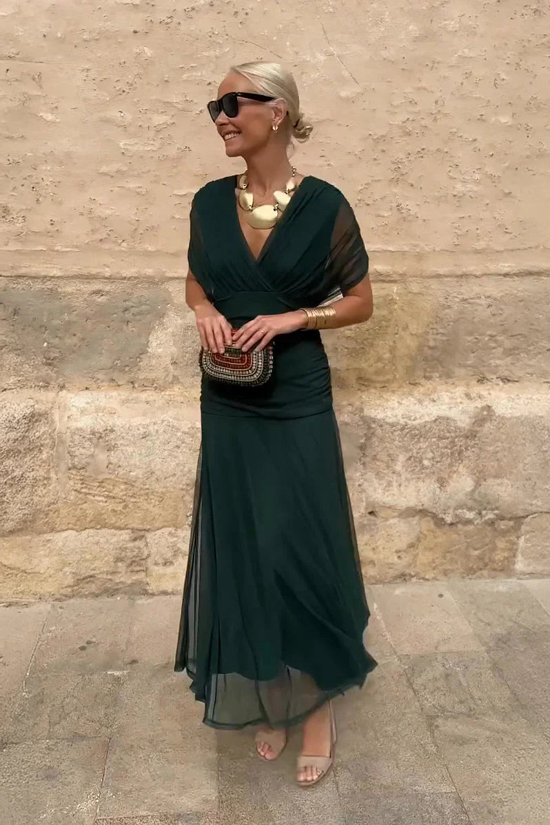 Louise | Vestido maxi elegante con escote en V