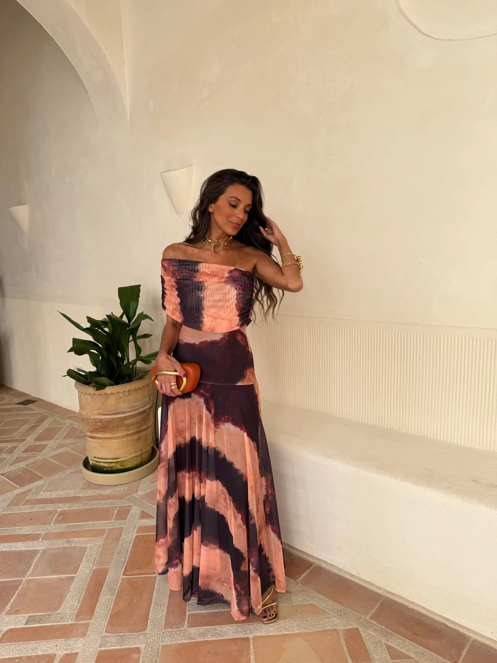 CASANDRA | Vestido Vintage de Hombros Descubiertos