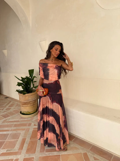 CASANDRA | Vestido Vintage de Hombros Descubiertos