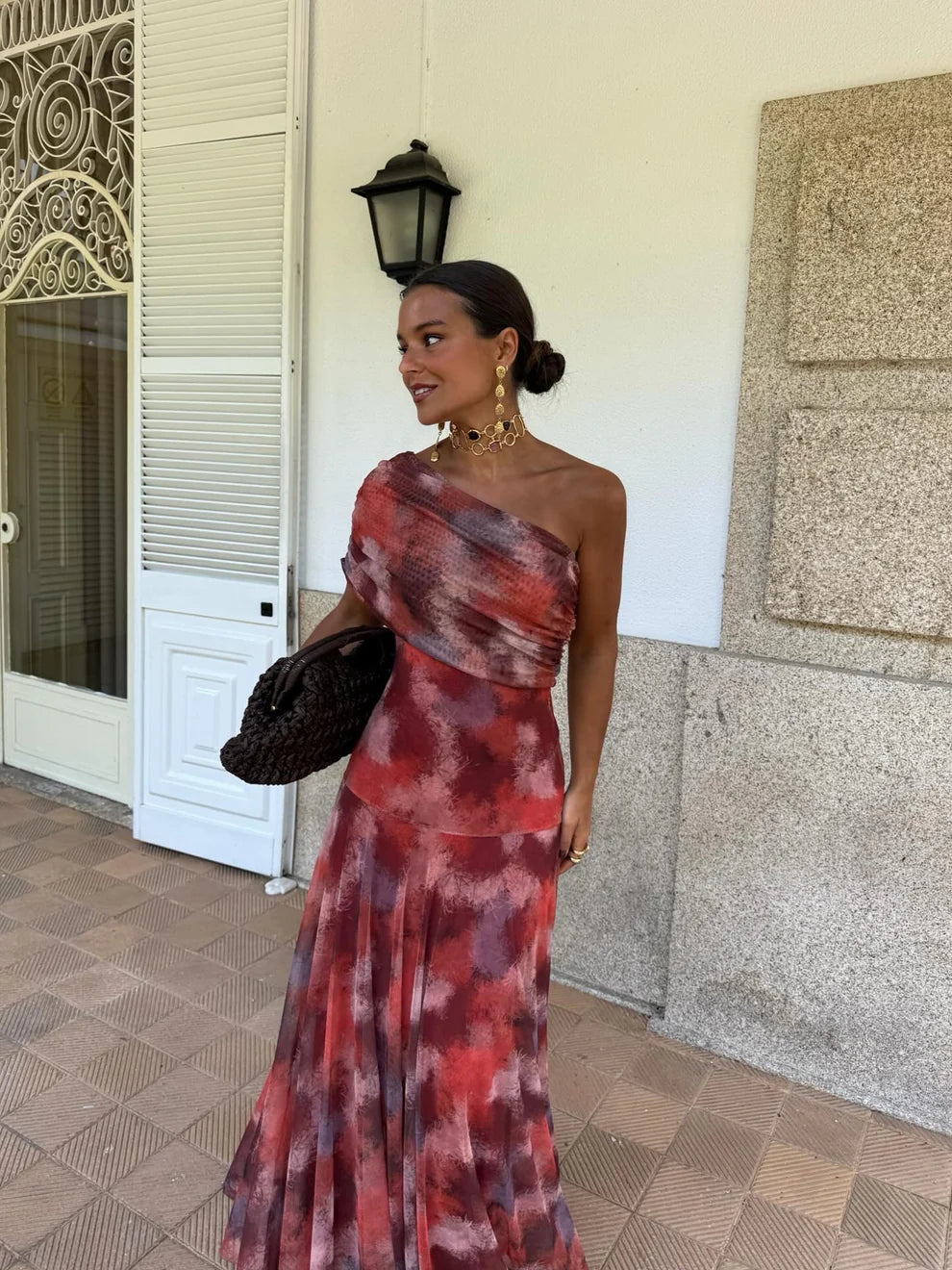 CASANDRA | Vestido Vintage de Hombros Descubiertos