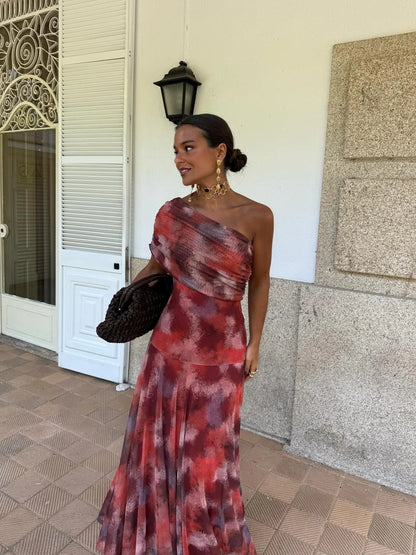 CASANDRA | Vestido Vintage de Hombros Descubiertos