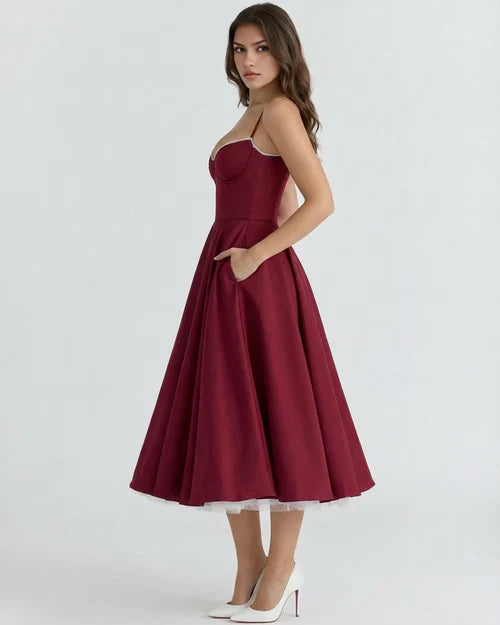 SELENE | Vestido midi elegante