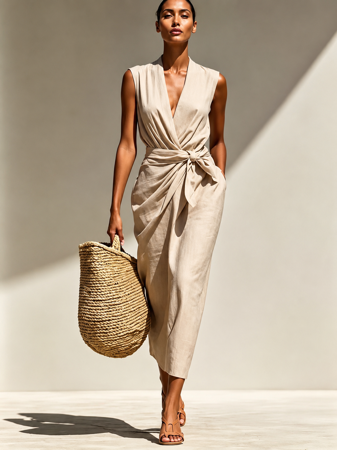 Juliana | Robe Chemise Bohème en Lin et Coton