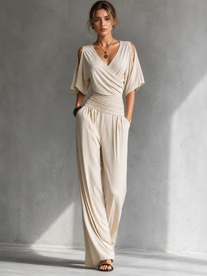 SELINE | Enterizo Elegante con Efecto Cruzado Estilo Palazzo 2026