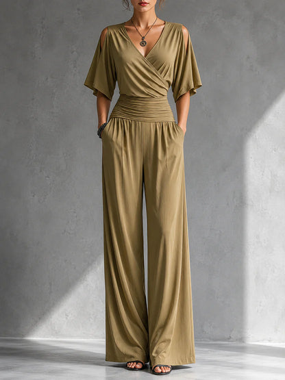 SELINE | Enterizo Elegante con Efecto Cruzado Estilo Palazzo 2026