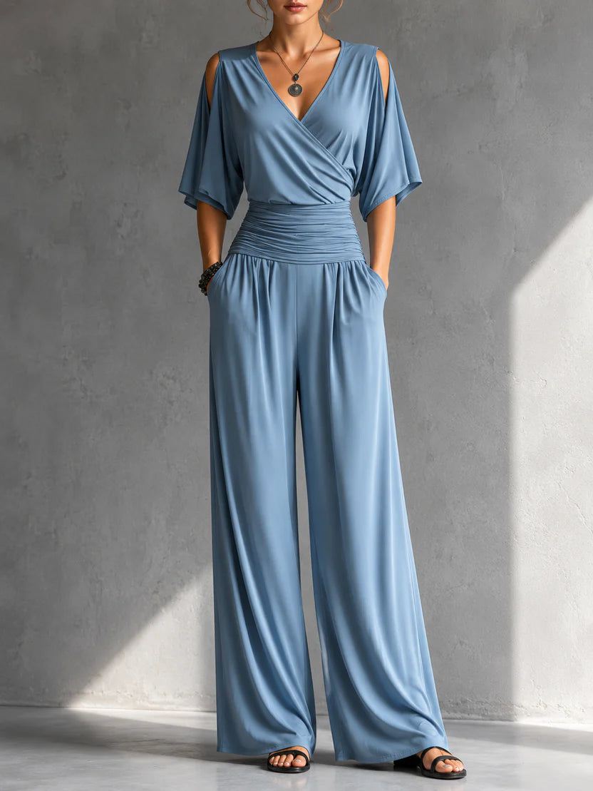 SELINE | Enterizo Elegante con Efecto Cruzado Estilo Palazzo 2026