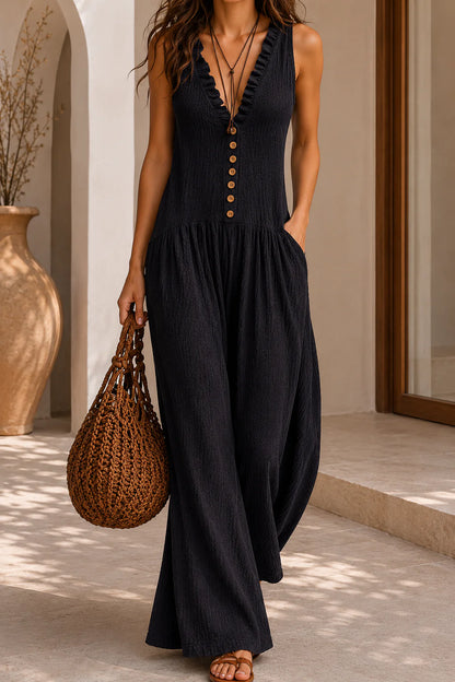 Enterizo GAIA de Tirantes para Mujer · Pierna Ancha Boho