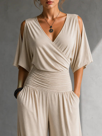 SELINE | Enterizo Elegante con Efecto Cruzado Estilo Palazzo 2026