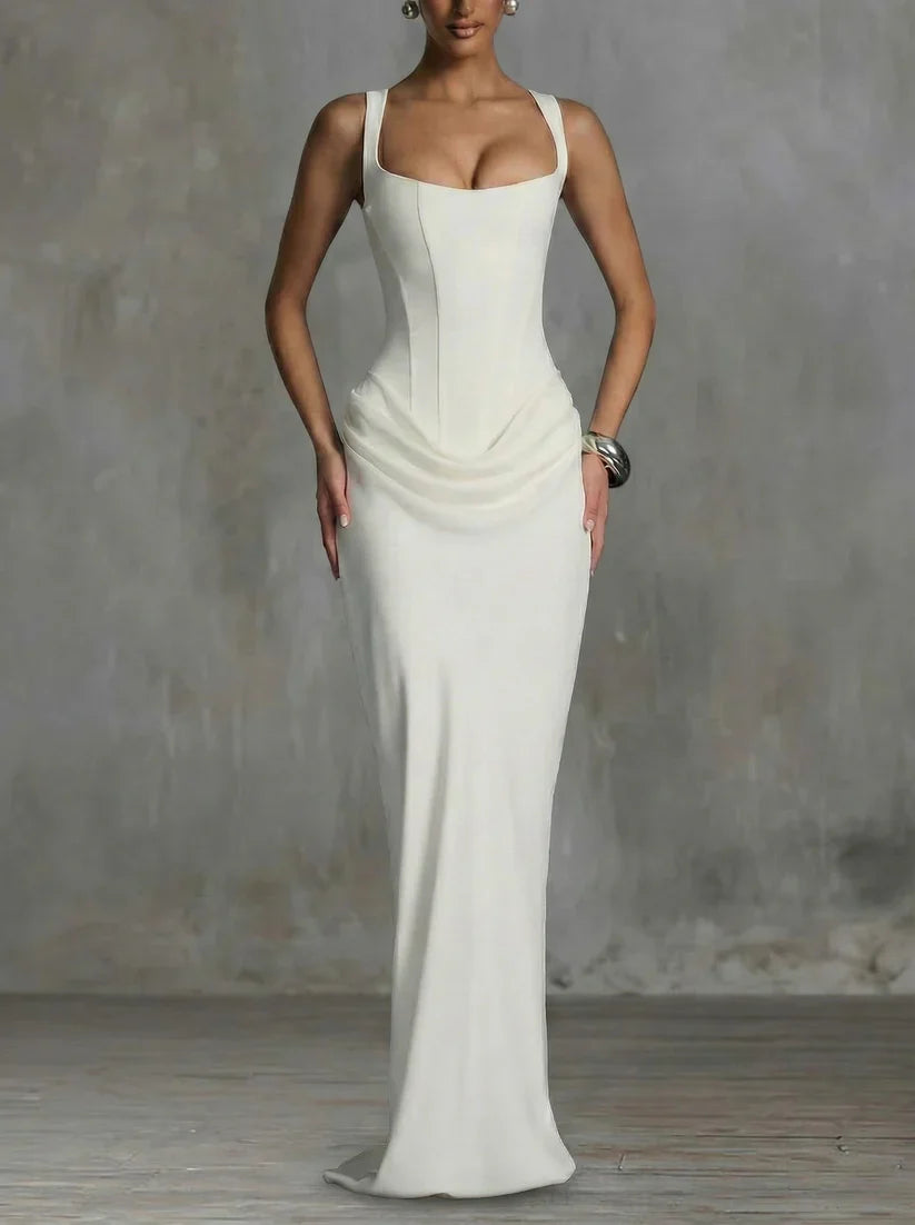 Leonor | Square-neck maxi dress