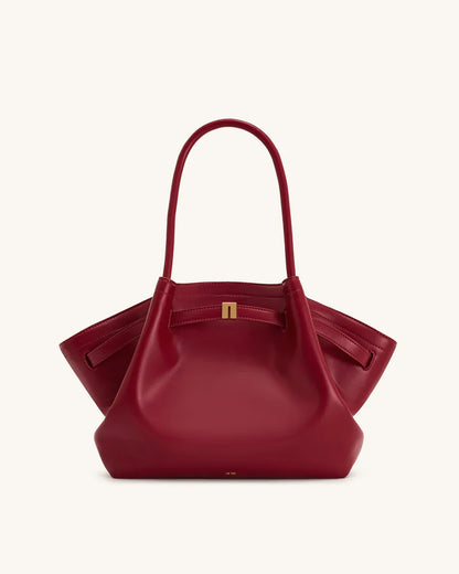 Hana Medium Synthetic Suede Tote Bag – Off-White