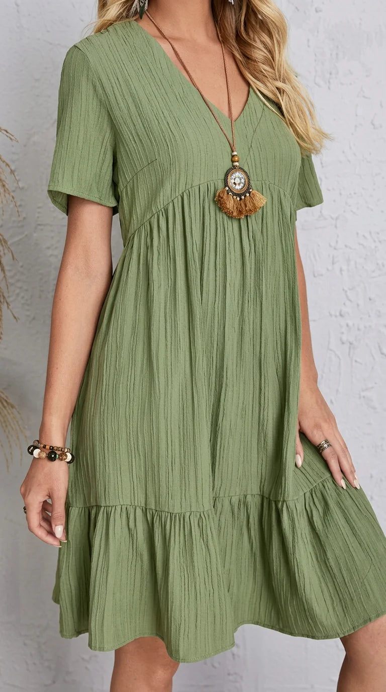 ESTRELLA | Vestido Elegante con Volantes Veraniego