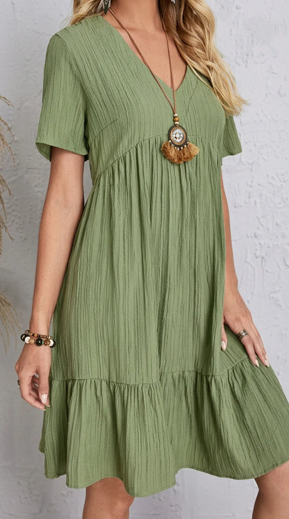 ESTRELLA | Vestido Elegante con Volantes Veraniego