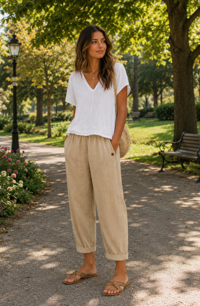 Maja | Pantalon léger en lin