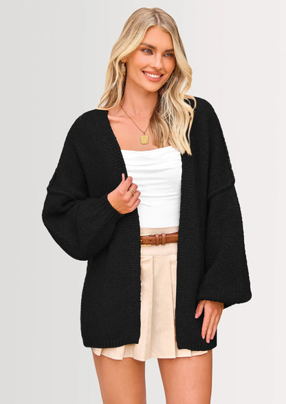 NOLEA Oversized Open-Knit Cardigan