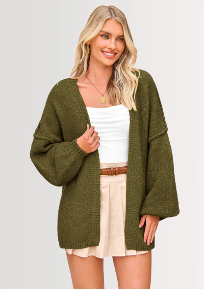 NOLEA Oversized Open-Knit Cardigan