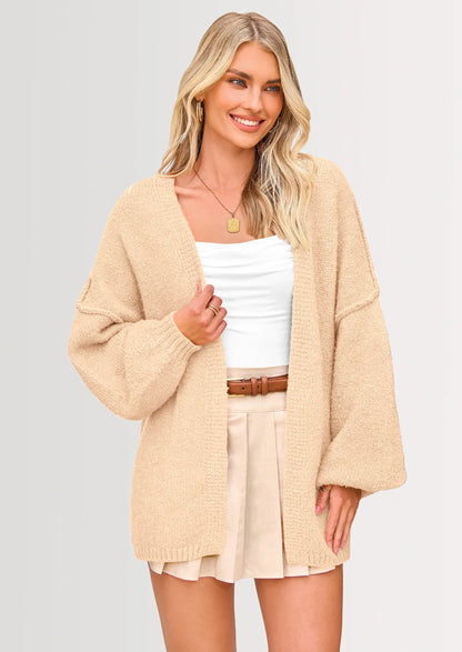 NOLEA Oversized Open-Knit Cardigan
