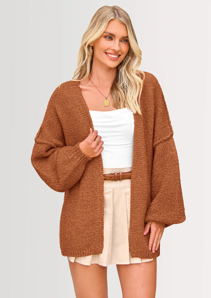 NOLEA Oversized Open-Knit Cardigan