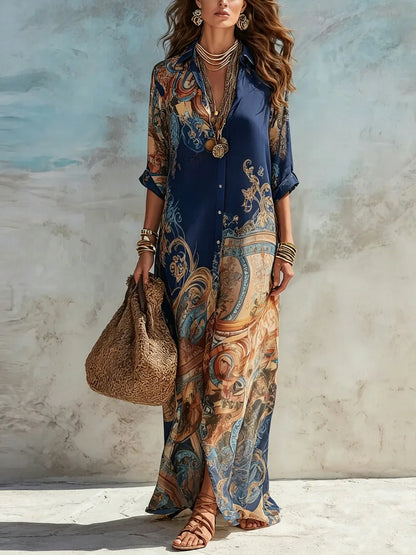 Agatha | Robe chemise méditerranéenne