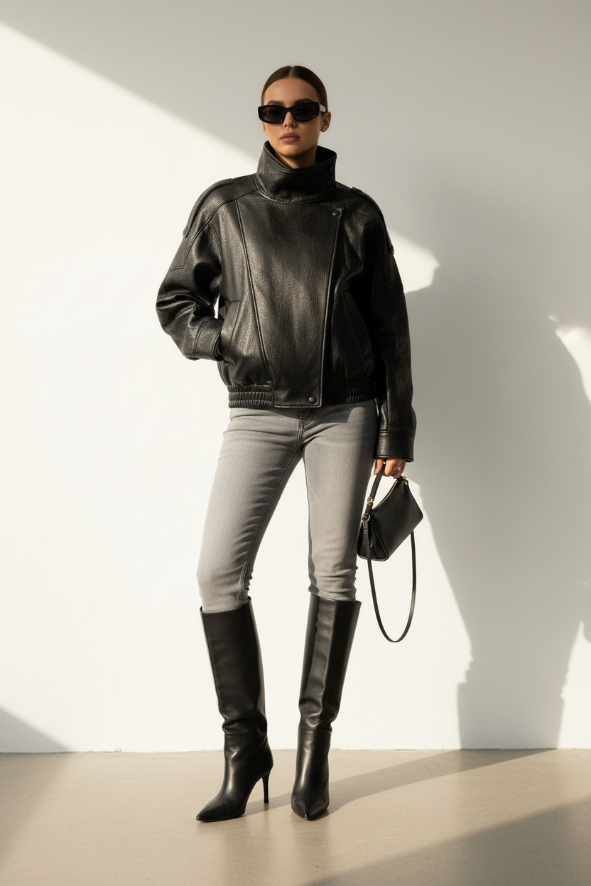 BLAIRE | Chaqueta biker oversize