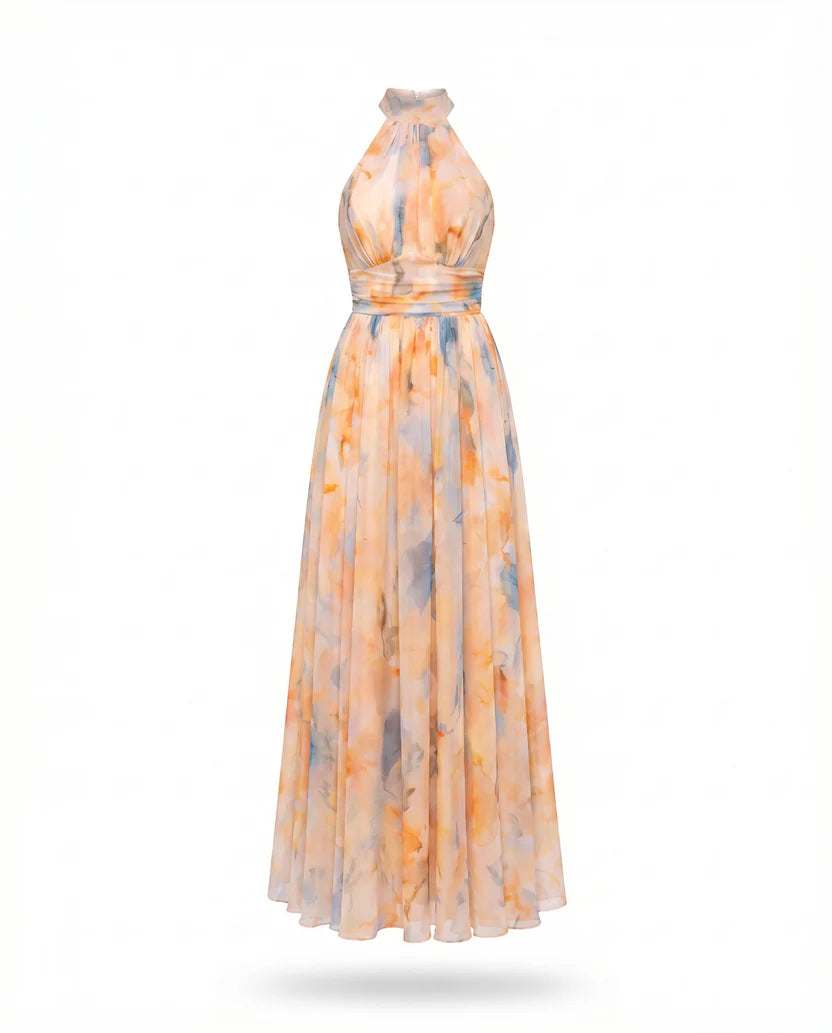 FLORENCE | Vestido Cruzado Floral con Hombros Descubiertos