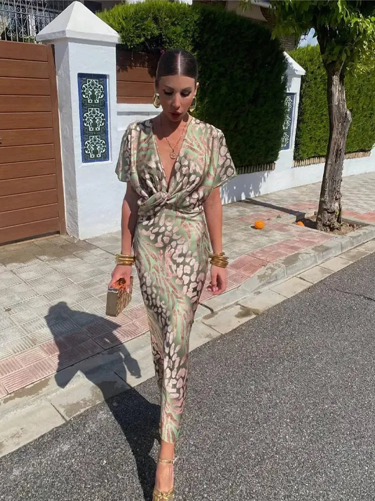 FEDE | Vestido Vintage con Escote en V y Lazo Cruzado 2026