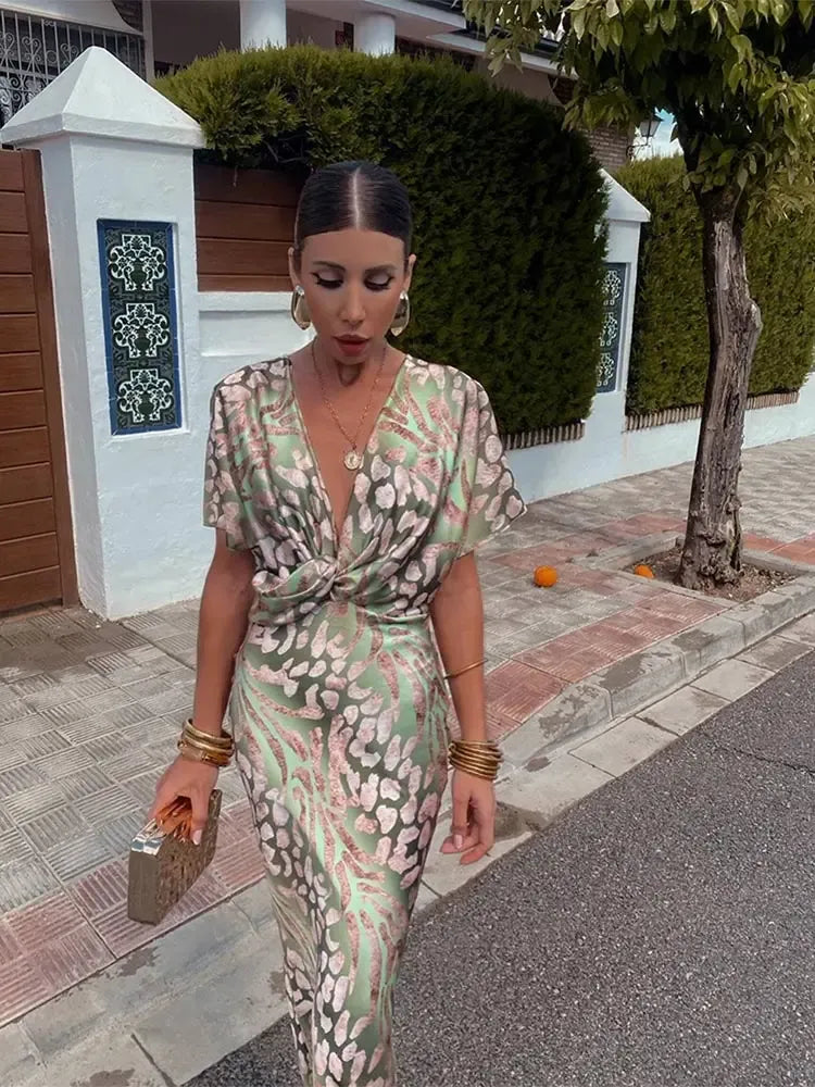 FEDE | Vestido Vintage con Escote en V y Lazo Cruzado 2026