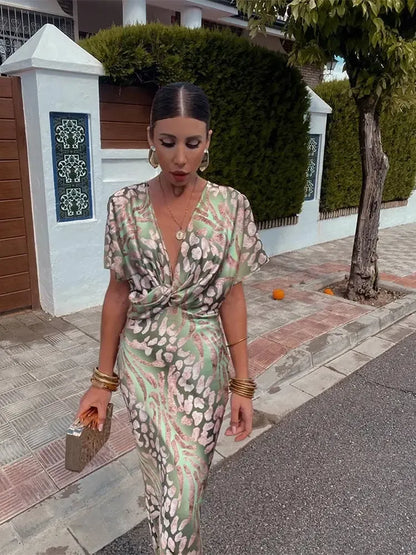 FEDE | Vestido Vintage con Escote en V y Lazo Cruzado 2026