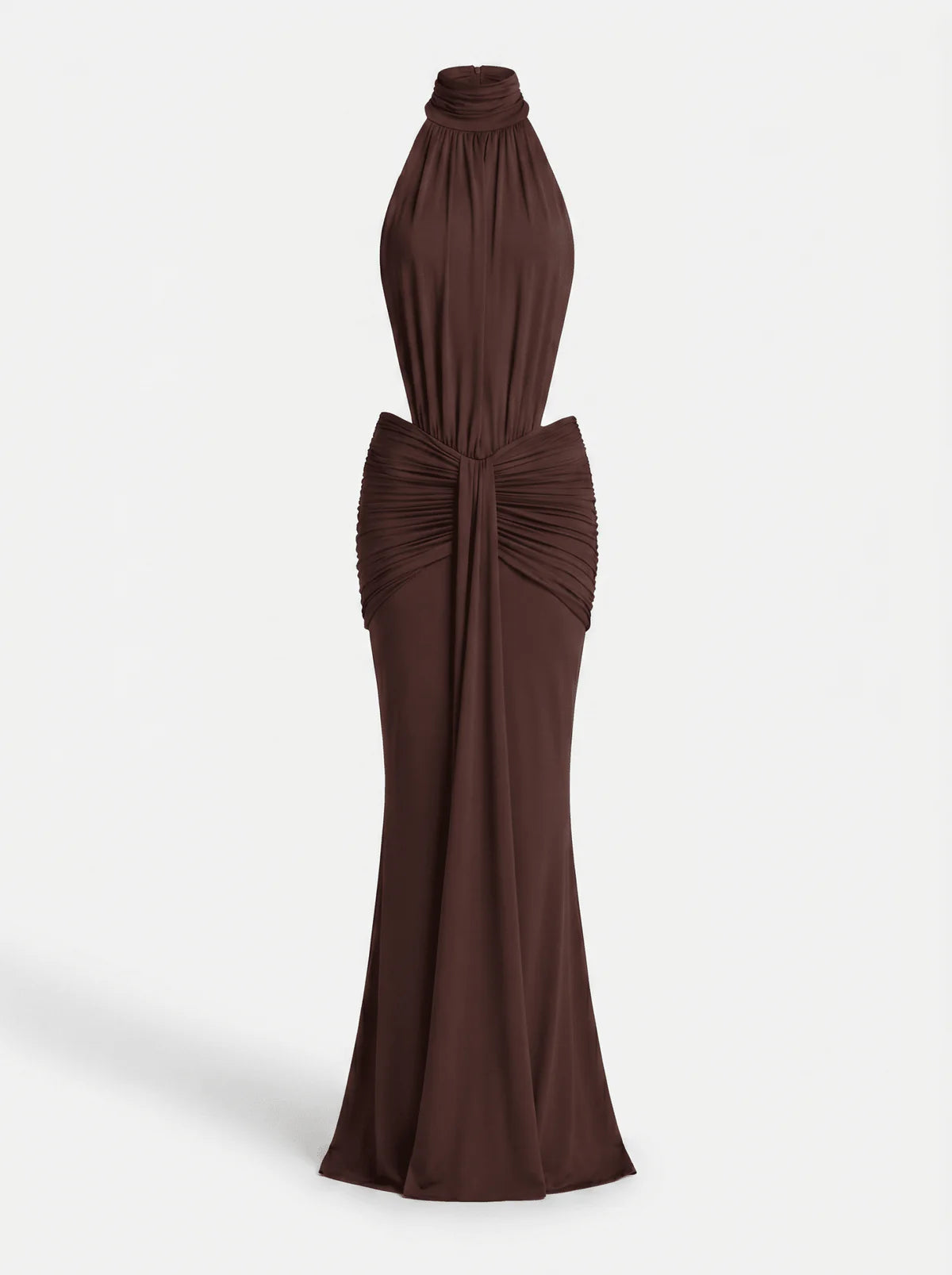 LAYLA | Vestido Maxi con Cuello Halter y Espalda Descubierta