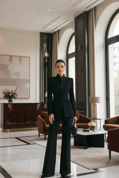 GIA | Conjunto blazer y pantalón palazzo