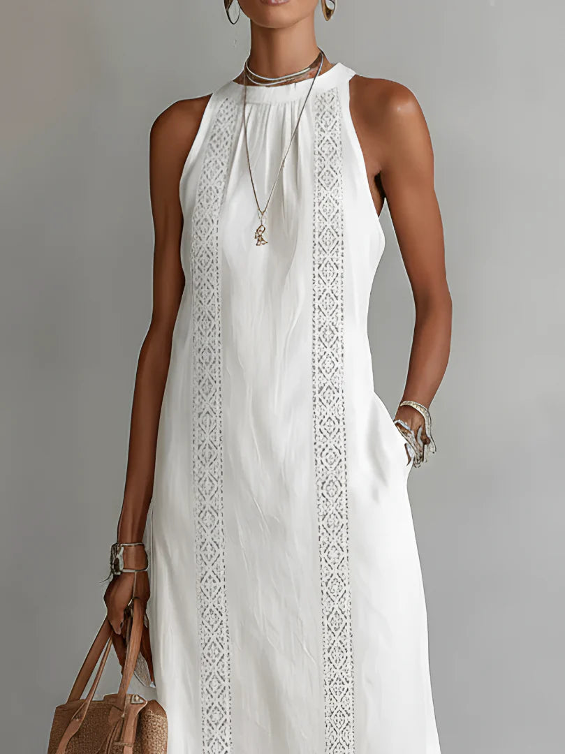 JIMENA | Vestido Vintage con Cuello Halter y Hombros Descubiertos 2026