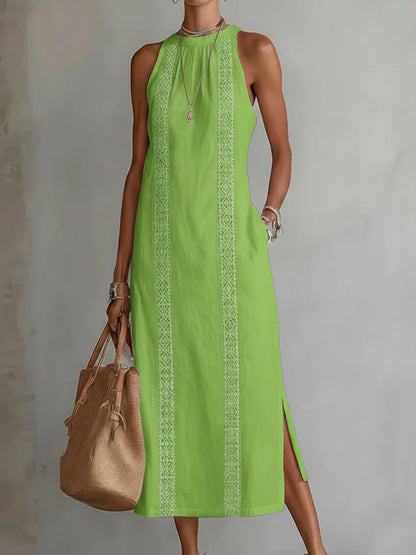 JIMENA | Vestido Vintage con Cuello Halter y Hombros Descubiertos 2026