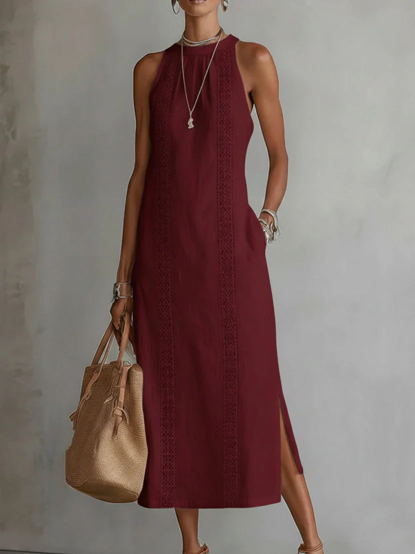 JIMENA | Vestido Vintage con Cuello Halter y Hombros Descubiertos 2026