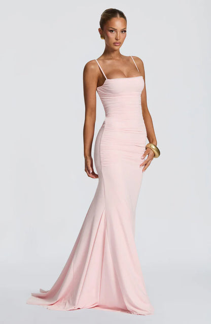 MICAELA | Vestido Maxi Plisado Estilo Palazzo 2026