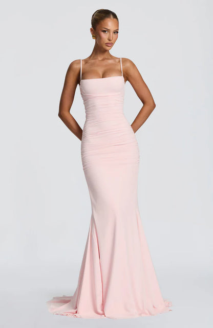 MICAELA | Vestido Maxi Plisado Estilo Palazzo 2026