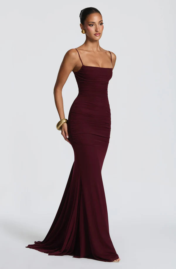 MICAELA | Vestido Maxi Plisado Estilo Palazzo 2026