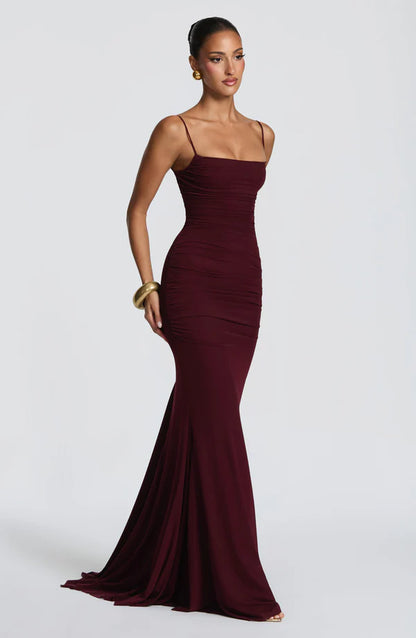 MICAELA | Vestido Maxi Plisado Estilo Palazzo 2026