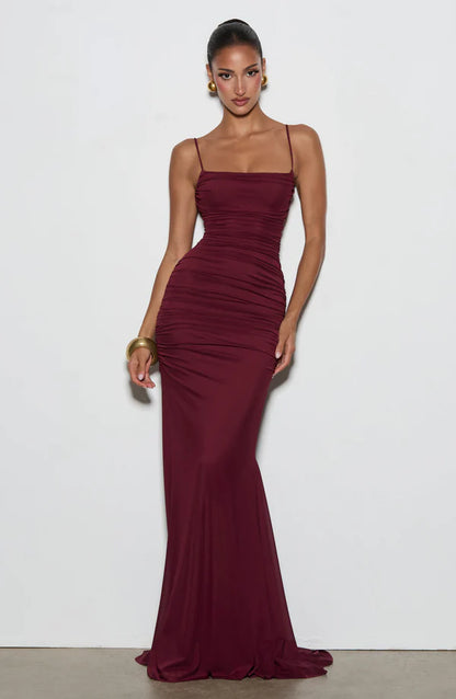 MICAELA | Vestido Maxi Plisado Estilo Palazzo 2026