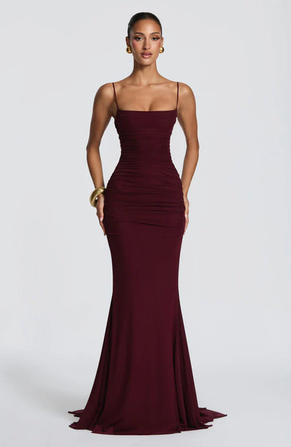 MICAELA | Vestido Maxi Plisado Estilo Palazzo 2026